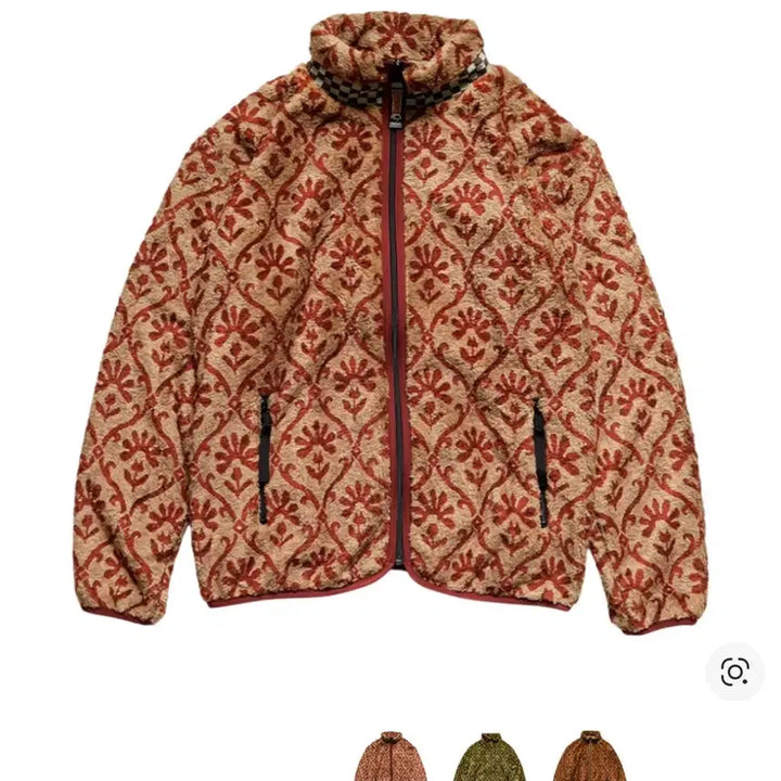 [BUNJANG] Capital Yosemite Arabesque Pattern Fleece Jacket Brown / 캐피탈 요세미티 아라베스크 패턴 플리스 집 블루종 브라운
