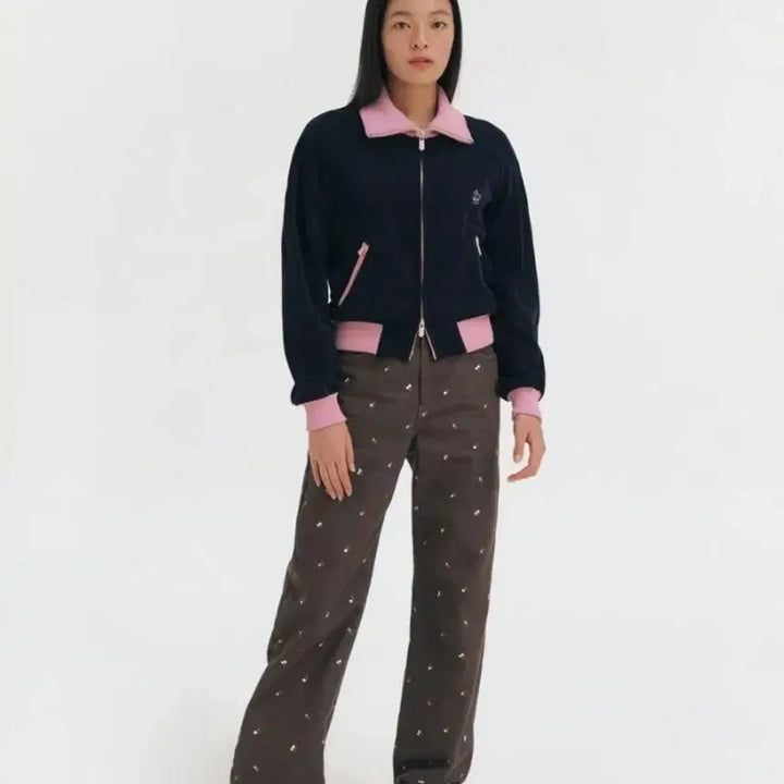 [SOLD OUT] 그로브 니키 플라워 데님 팬츠 브라운