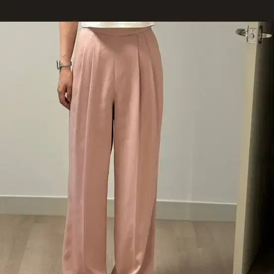 [BUNJANG] Sie Avang Wide Trousers Grayse You / Sie 시에 아방 와이드 트라우저 슬랙스 핑크 플로움 그레이스유