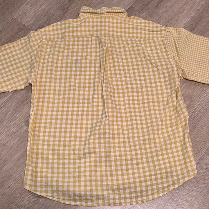 [BUNJANG] Yale Short-Sleeve Checkered Shirt Yellow / 무료배송) 예일 반팔 체크셔츠 옐로우