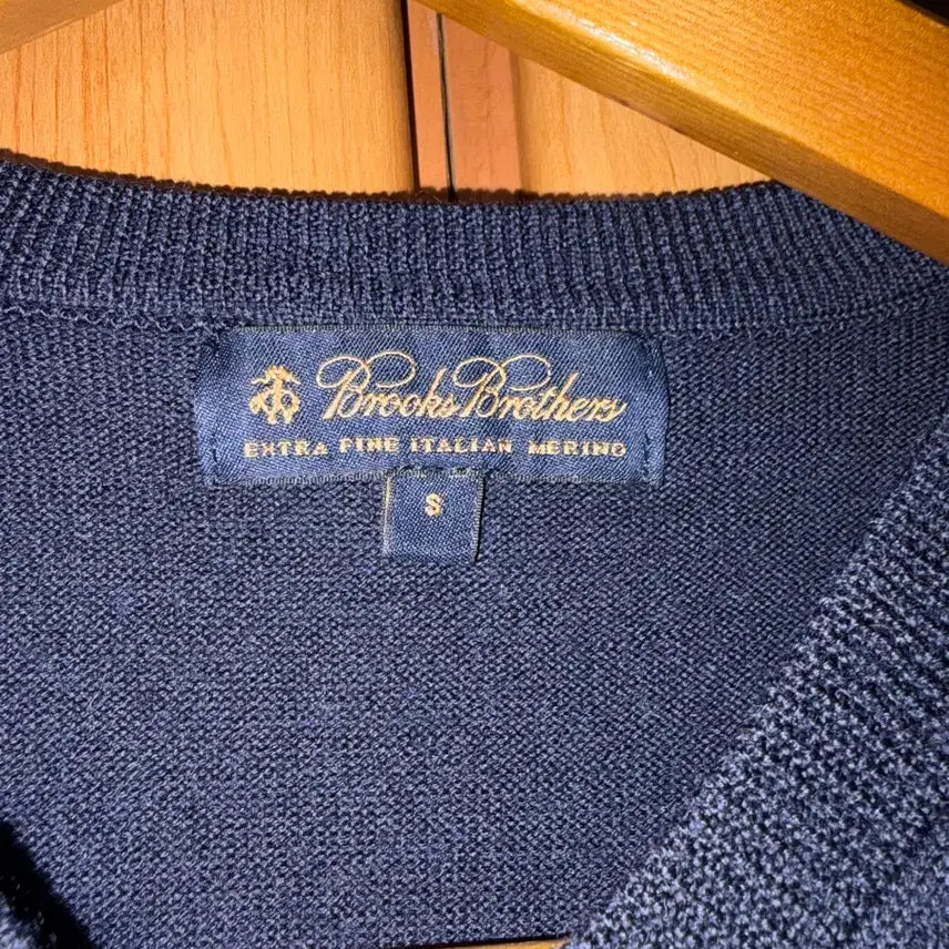 [BUNJANG] Brooks Brothers Argyle Knit Sweater Navy S / 브룩스브라더스 아가일 니트 네이비 s