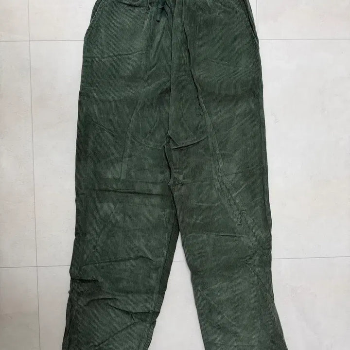 [BUNJANG] Whideout Corduroy Bending Pants - Green / whideout 와이드아웃 코듀로이 밴딩 팬츠 그린