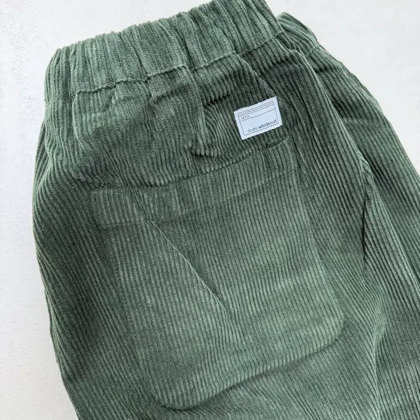 [BUNJANG] Whideout Corduroy Bending Pants - Green / whideout 와이드아웃 코듀로이 밴딩 팬츠 그린