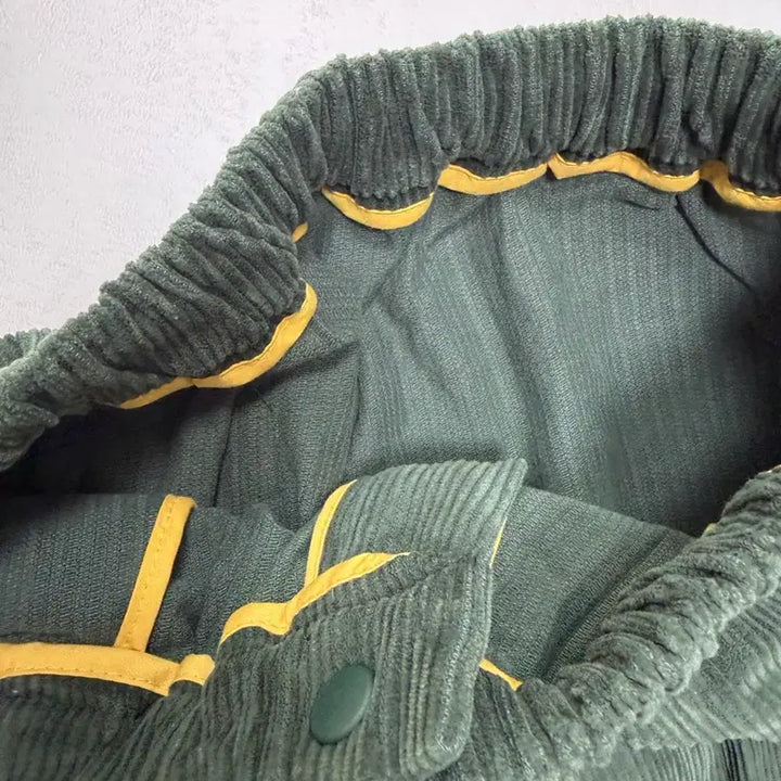[BUNJANG] Whideout Corduroy Bending Pants - Green / whideout 와이드아웃 코듀로이 밴딩 팬츠 그린