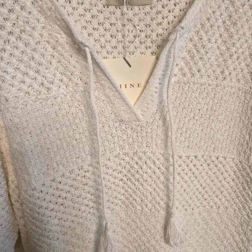 [BUNJANG] Hanseom Mine Knit Midi Dress White / 한섬 마인 뜨개 원피스 화이트 새제품
