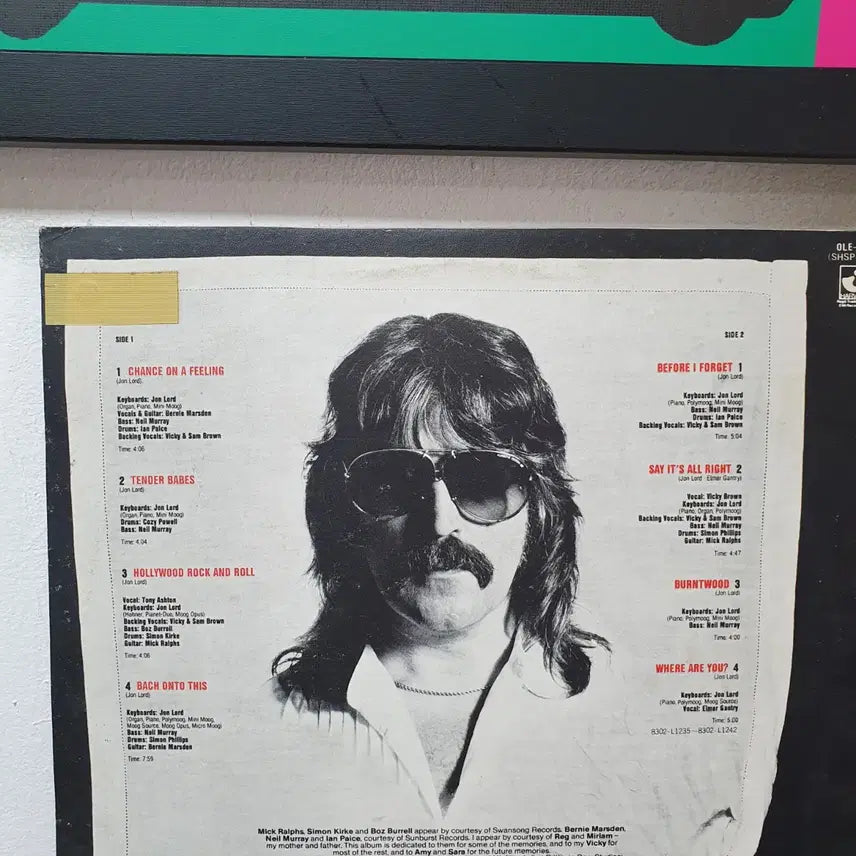 [BUNJANG] Jon Lord Oasis LP 1983 Vinyl Record / 존 로드 JON LORD LP 1983 오아시스