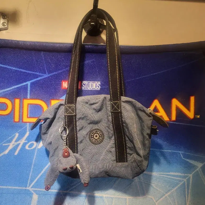 [BUNJANG] Kipling Denim Blue Shoulder Bag with Keyring / 키플링 가방 데님블루 + 키링 포함
