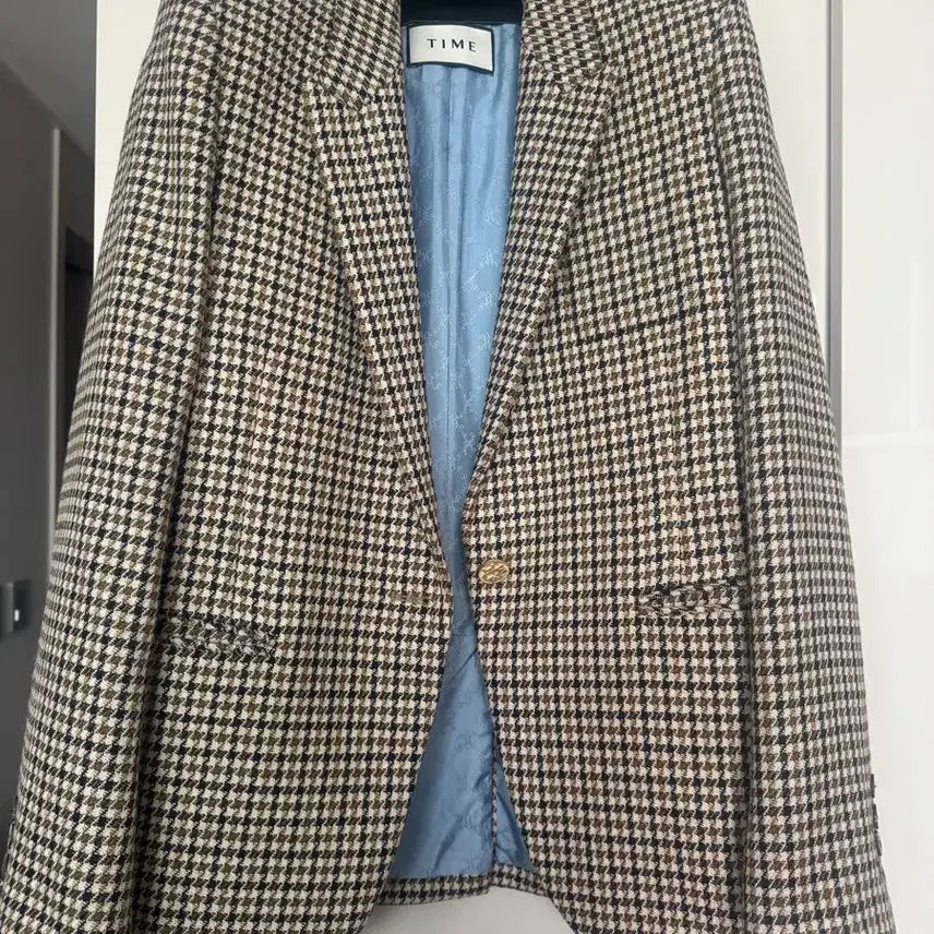 [SOLD OUT] TIME 타임 라운드투스 체크자켓 23fw