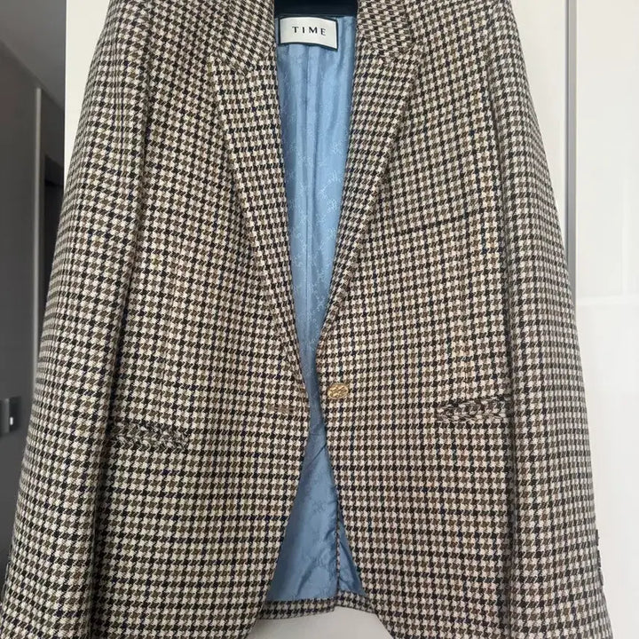 [SOLD OUT] TIME 타임 라운드투스 체크자켓 23fw
