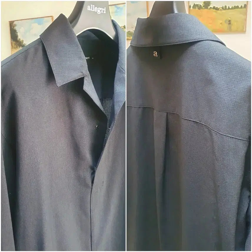 [BUNJANG] Allegri Half Button Shirt / 알레그리 카라 히든 하프버튼 셔츠 판매해요