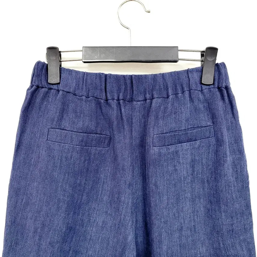 [BUNJANG] Bernice Indigo 100% Linen Half-Elastic Pants / 베르니스 인디고 마100% 반밴딩 팬츠 매장판 Y811