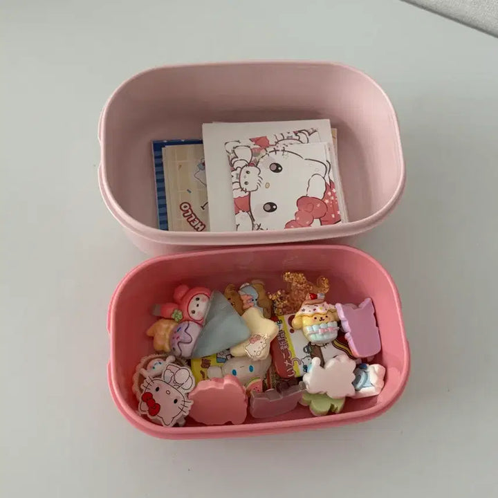 [BUNJANG] Vintage Hello Kitty Sticker Storage Box Organizer / (최저가) 고전키티 희귀매물 스티커 보관함 정리함 수납함