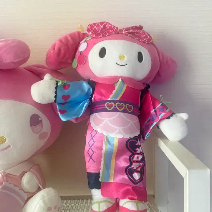 [BUNJANG] Sanrio My Melody Kimono &amp; Maid Outfit Doll Set / 일본 마이멜로디 인형 세트