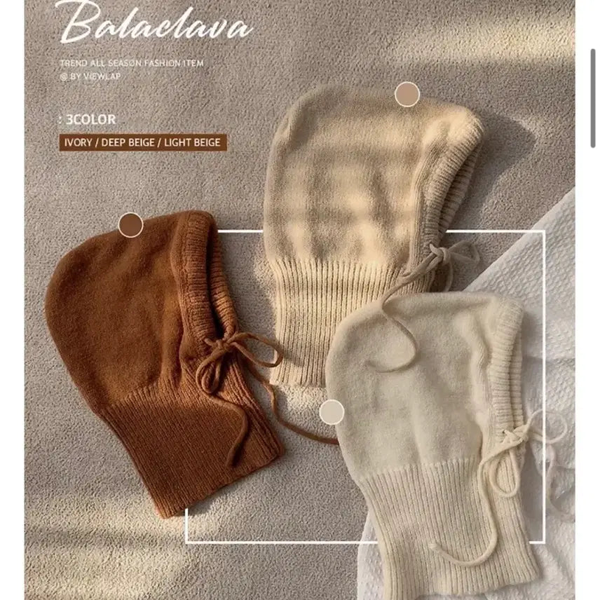 [BUNJANG] VIEWLAP Knit Balaclava Ivory / VIEWLAP 니트 바라클라바 아이보리