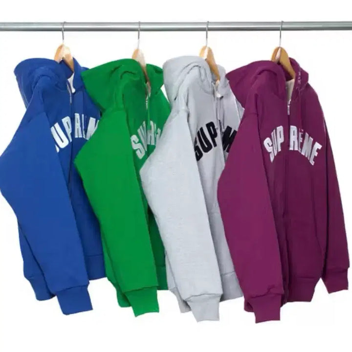 [BUNJANG] Supreme Arc Logo Thermal Hooded Zip-up / 슈프림 2007 fw 아치 로고 써멀 후드집업