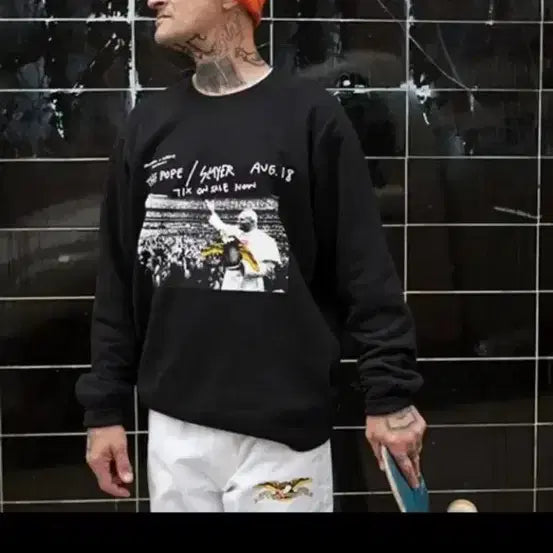 [BUNJANG] Supreme Antihero Pope Sweatshirt / 슈프림 안티히어로 포프 스웻셔츠 맨투맨 L
