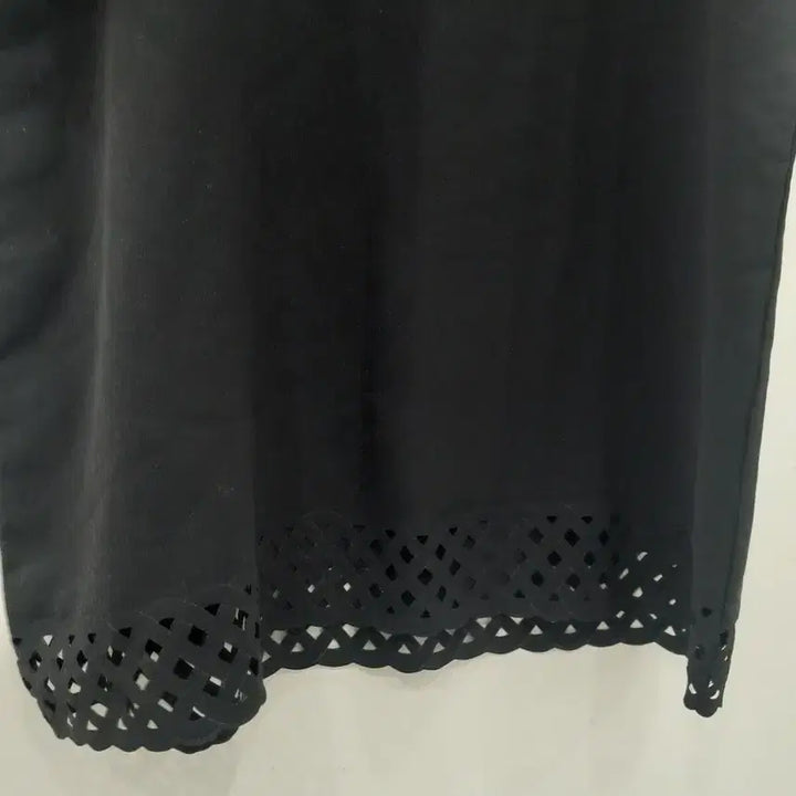 [BUNJANG] Black Punching Lace Half Sleeve Dress / 블랙 펀칭 레이스 반팔 원피스