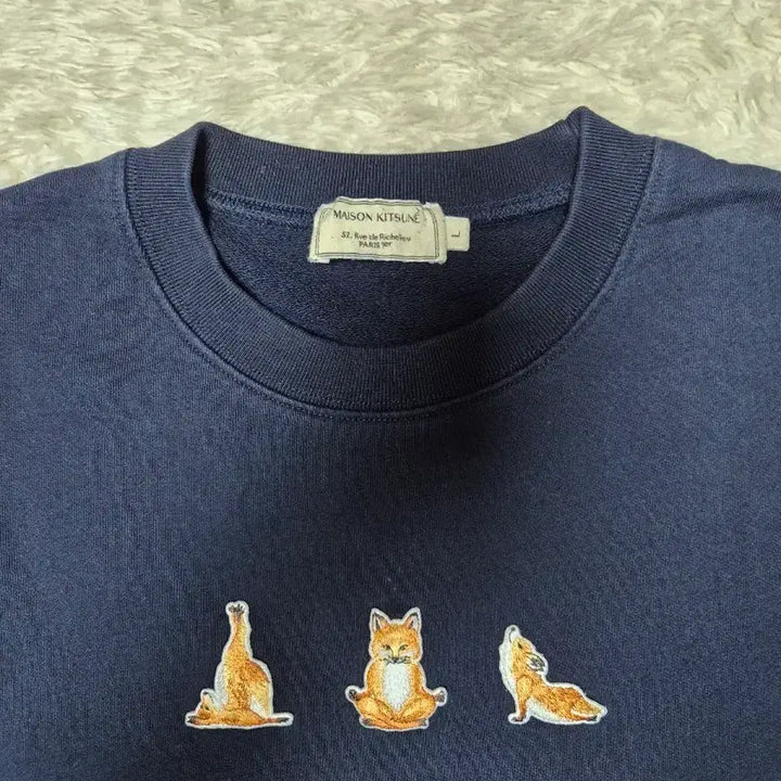 [BUNJANG] Maison Kitsune Yoga Fox Sweatshirt L / 메종키츠네 요가 폭스 맨투맨 L