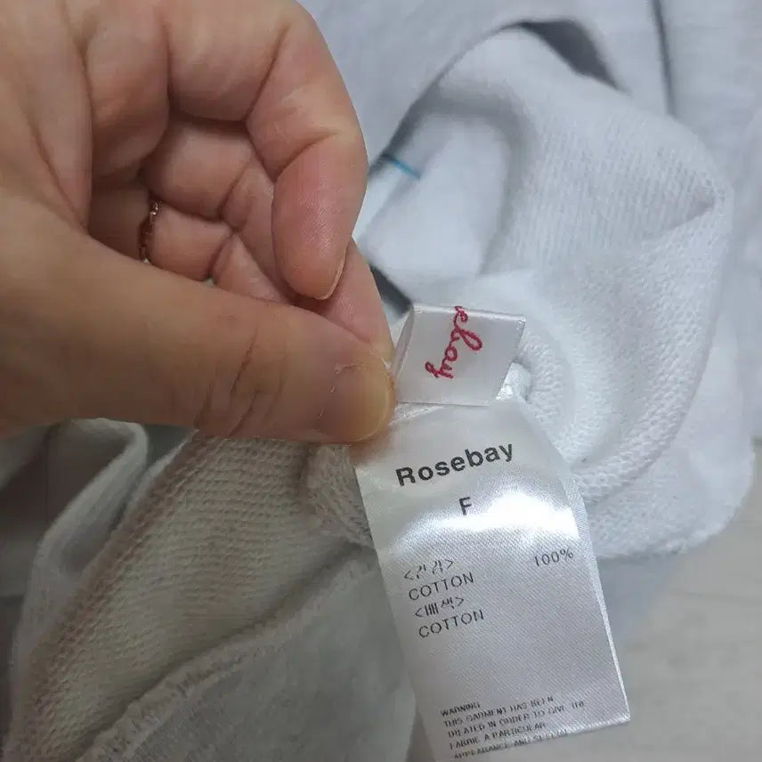[BUNJANG] Rosebay Embroidered Fisherman Sweatshirt / 로즈베이 자체제작 맨투맨-가격내림