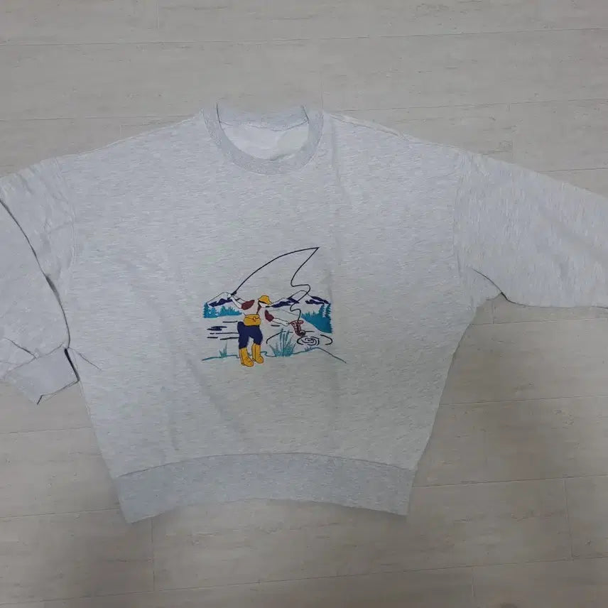 [BUNJANG] Rosebay Embroidered Fisherman Sweatshirt / 로즈베이 자체제작 맨투맨-가격내림