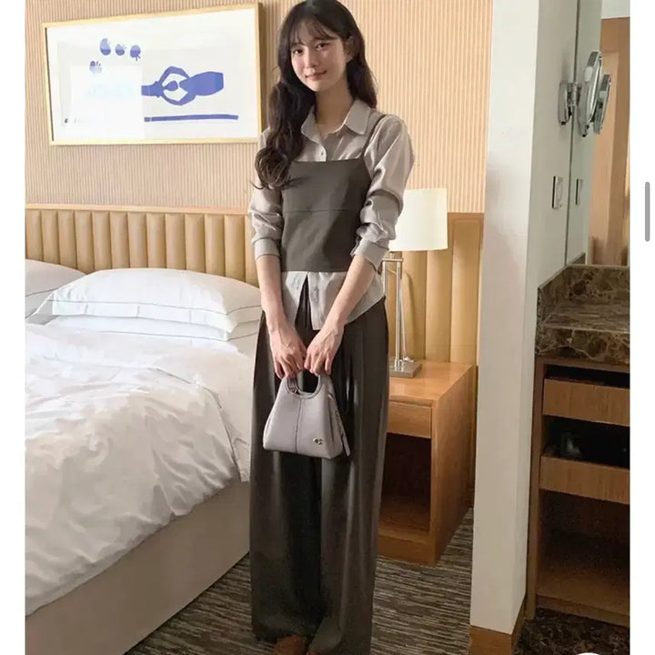 [BUNJANG] Ordinary Ment Guest Outfit Set / 상하의세트가격) 오디너리먼트 하객룩/ 슬랙스 셔츠 뷔스티에
