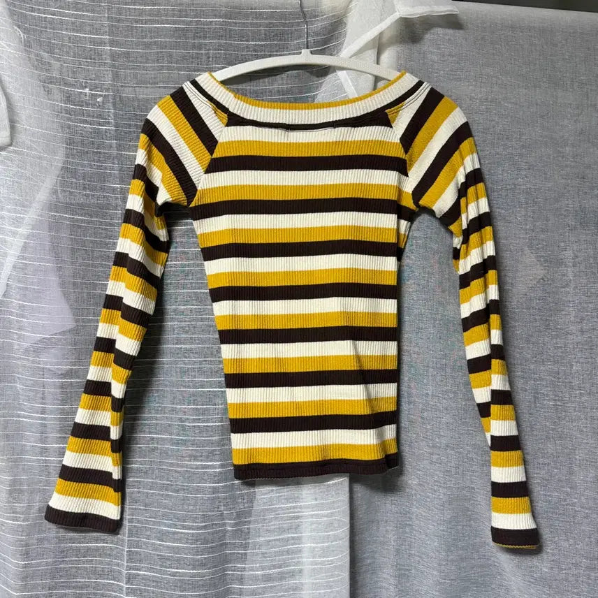 [BUNJANG] Apartment Striped Long Sleeve Shirt / 아파트먼트 스트라이프 롱슬리브