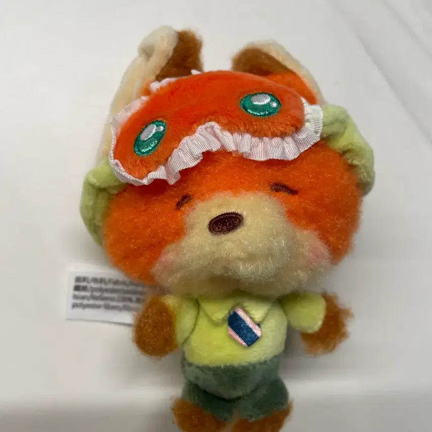 [BUNJANG] Disney Zootopia Nick Wilde Eye Mask &amp; Plush Keyring / 디즈니 파자마 안대 주토피아 닉 인형 키링