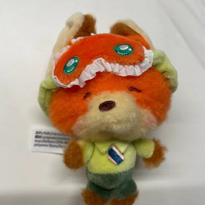 [BUNJANG] Disney Zootopia Nick Wilde Eye Mask &amp; Plush Keyring / 디즈니 파자마 안대 주토피아 닉 인형 키링