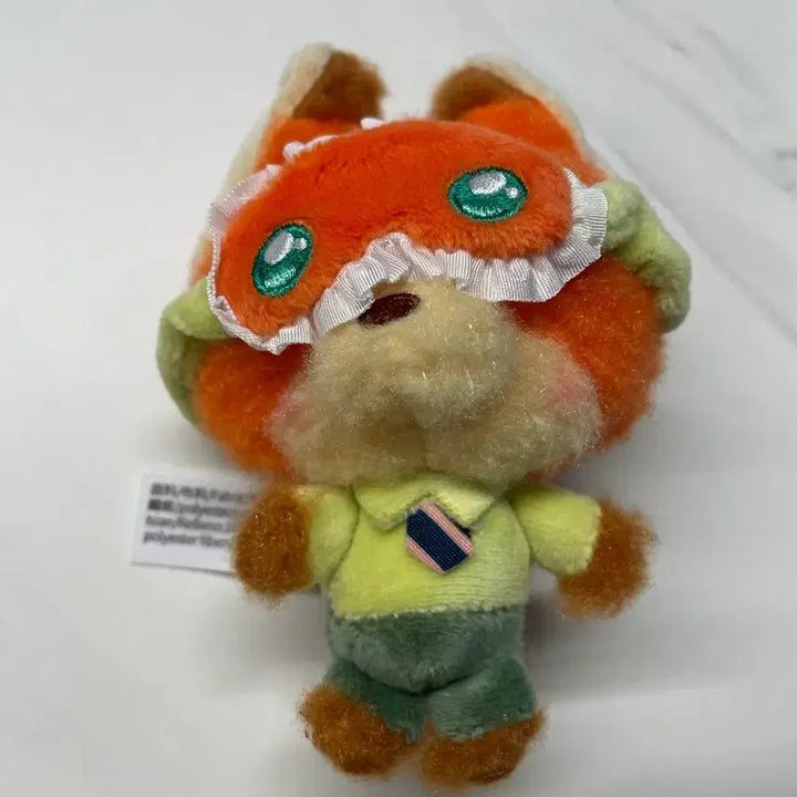 [BUNJANG] Disney Zootopia Nick Wilde Eye Mask &amp; Plush Keyring / 디즈니 파자마 안대 주토피아 닉 인형 키링