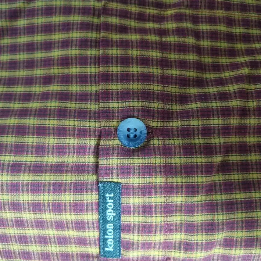 [BUNJANG] Kolon Sport Checked Long Sleeve Shirt (Size 100) / (세탁 완료)코오롱스포츠 체크 긴팔 셔츠 100사이즈