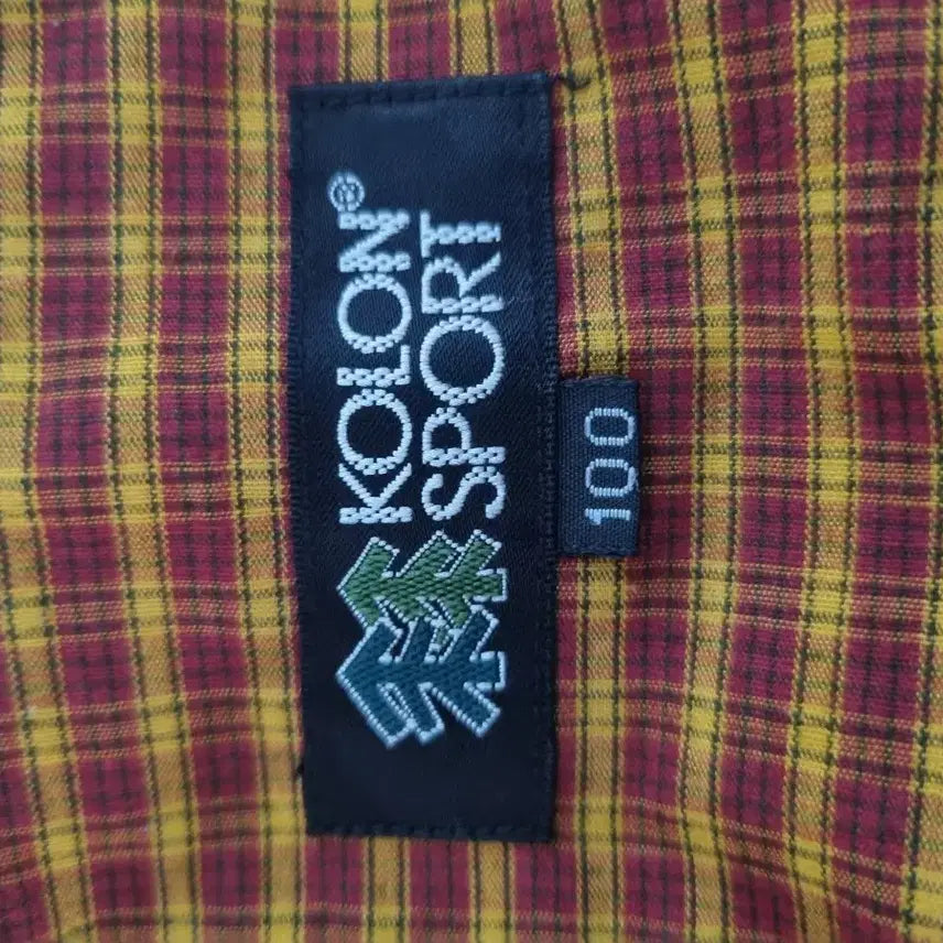[BUNJANG] Kolon Sport Checked Long Sleeve Shirt (Size 100) / (세탁 완료)코오롱스포츠 체크 긴팔 셔츠 100사이즈