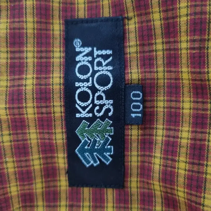 [BUNJANG] Kolon Sport Checked Long Sleeve Shirt (Size 100) / (세탁 완료)코오롱스포츠 체크 긴팔 셔츠 100사이즈