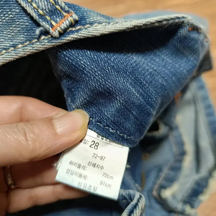 [BUNJANG] Two-Button Washed Denim Shorts (Size 28) / 28 투버튼 청반바지