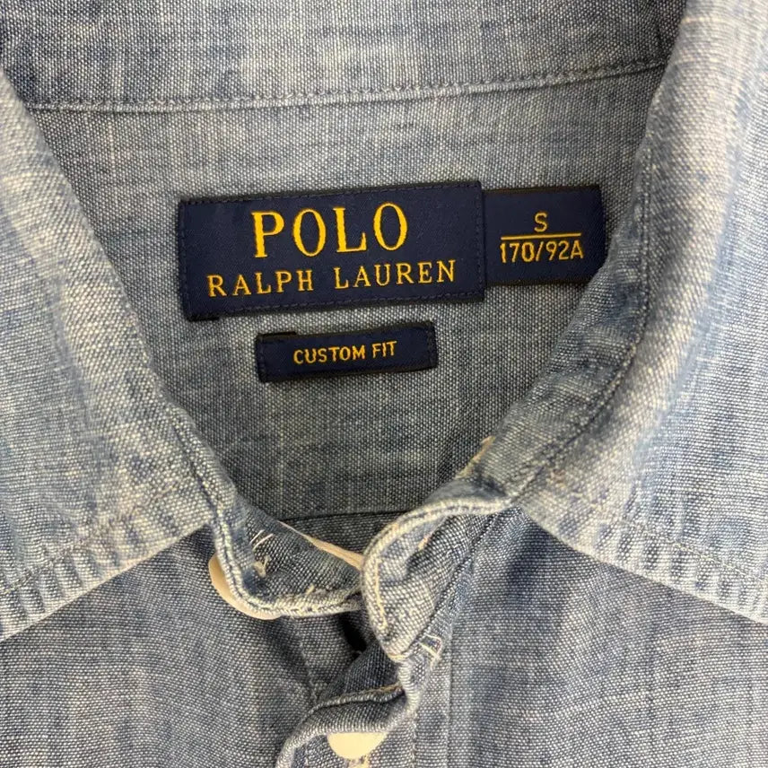 [BUNJANG] Polo Ralph Lauren Blue Chambray Shirt / [S] 폴로 랄프로렌 블루 샴브레이 셔츠