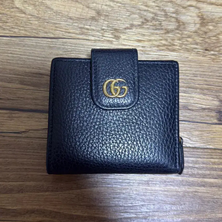 [BUNJANG] Gucci GG Marmont Black Flap Wallet / 구찌 GG마몬트 플랩 반지갑