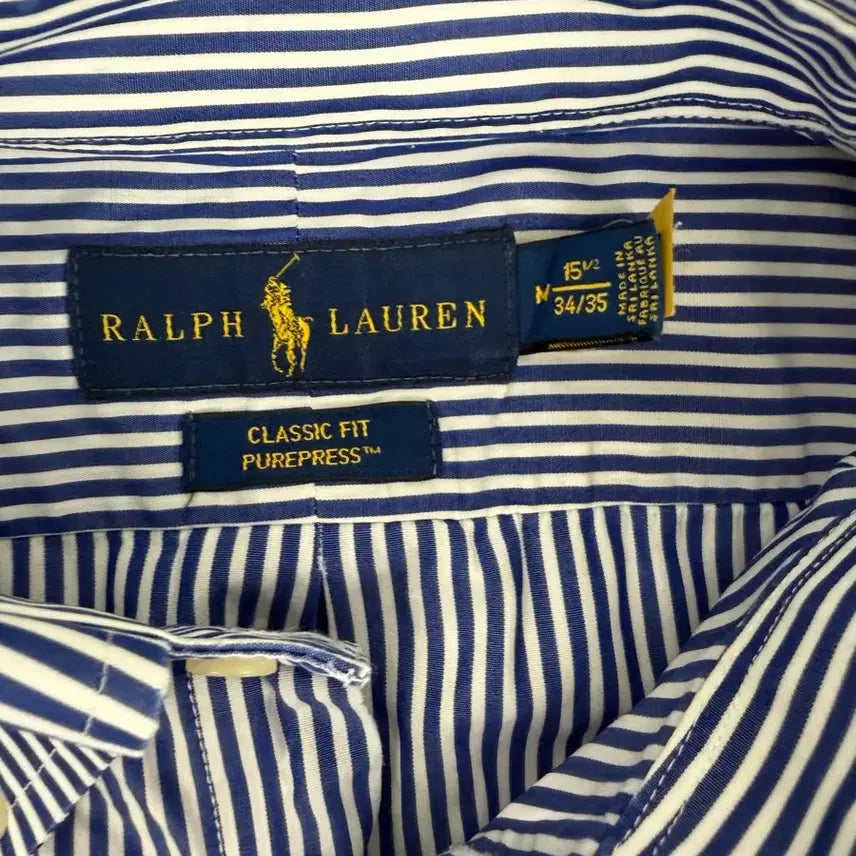 [BUNJANG] Polo Ralph Lauren Striped Classic Fit Shirt / [M]  폴로 랄프로렌 스트라이프 클래식핏 셔츠 남방