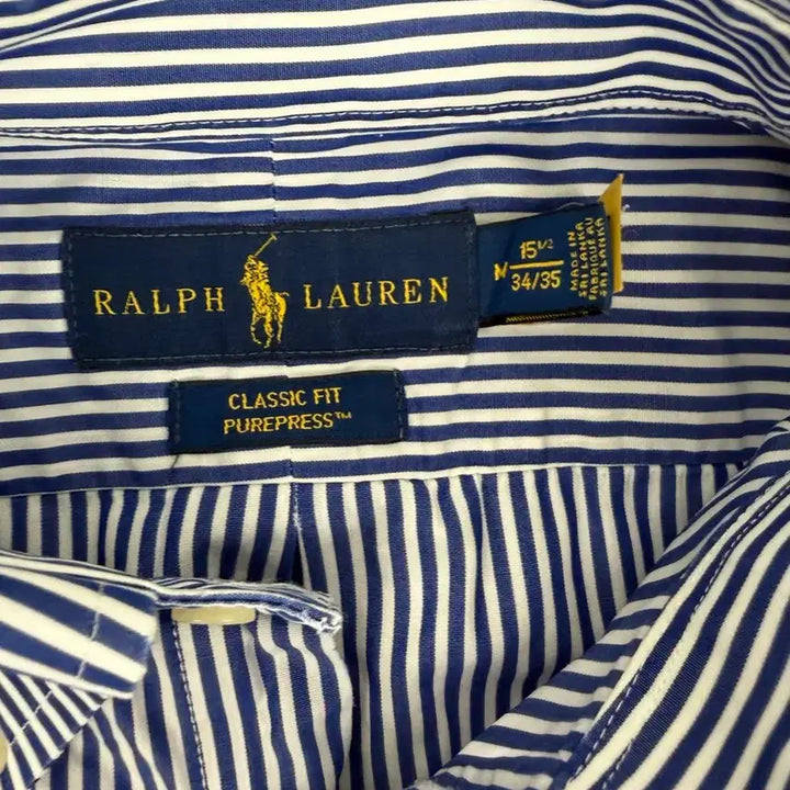 [BUNJANG] Polo Ralph Lauren Striped Classic Fit Shirt / [M]  폴로 랄프로렌 스트라이프 클래식핏 셔츠 남방
