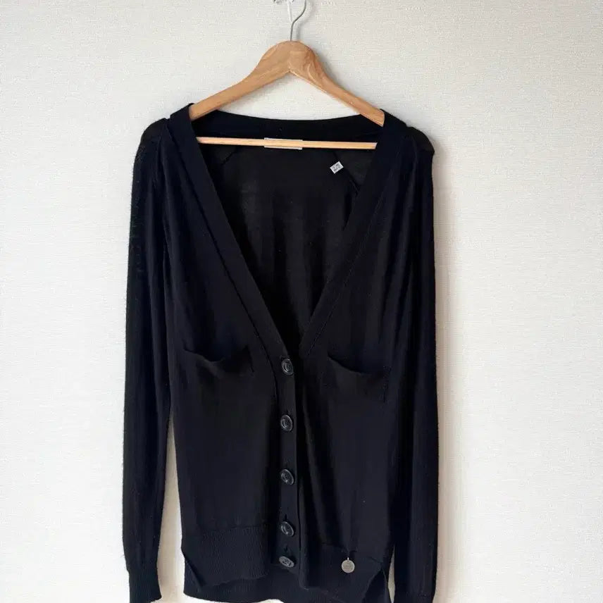 [BUNJANG] See By Chloe Wool Silk Blend Black Cardigan / SEE BY CHLOE 끌로에 울실크 혼방 블랙 가디건 55