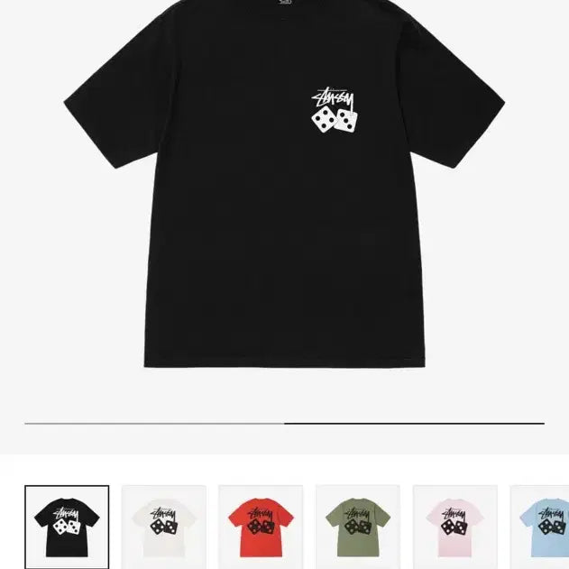 [BUNJANG] Stussy Dice Short Sleeve T-Shirt Black / 스투시 다이스 반팔 티셔츠 블랙