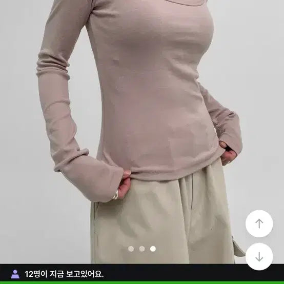 [BUNJANG] Black Up Square Neck Long Sleeve T-Shirt (U-neck Convertible) / 블랙업 스퀘어넥 긴팔 테프론 U넥