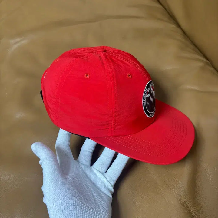 [BUNJANG] Supreme 6-Panel Ball Cap Hat Snow Mountain Red / 슈프림 6패널 볼캡 모자 설산 레드