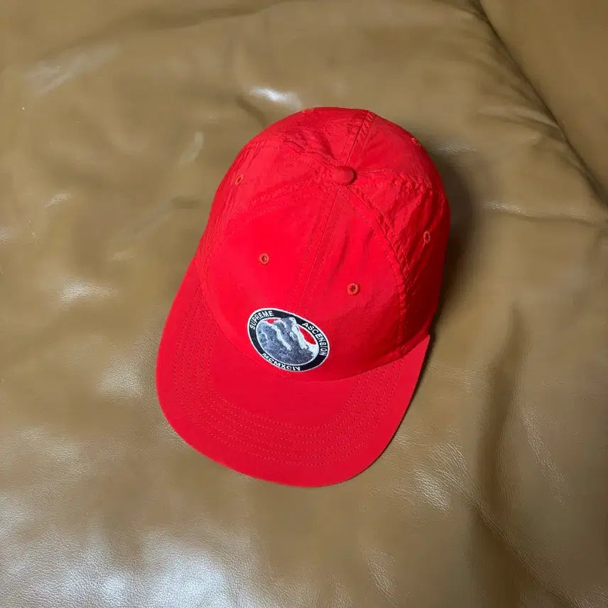 [BUNJANG] Supreme 6-Panel Ball Cap Hat Snow Mountain Red / 슈프림 6패널 볼캡 모자 설산 레드