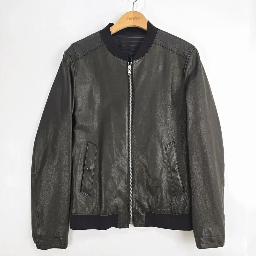 [BUNJANG] T.I FOR MEN Lambskin Leather Jacket Black 95 / 티아이포맨 T.I FOR MEN 양가죽 레더 자켓 블랙 95