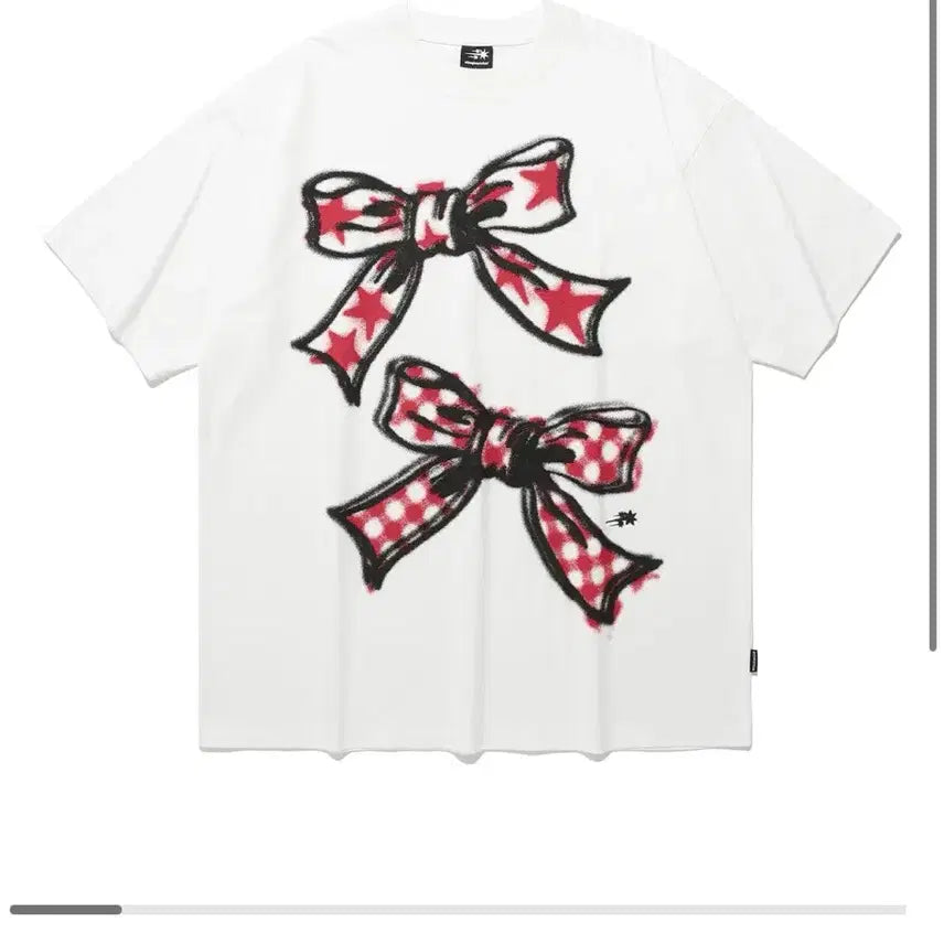 [BUNJANG] Nice Ghost Club Big Ribbon T-shirt / 나이스고스트클럽 big ribbon big big tee[white]