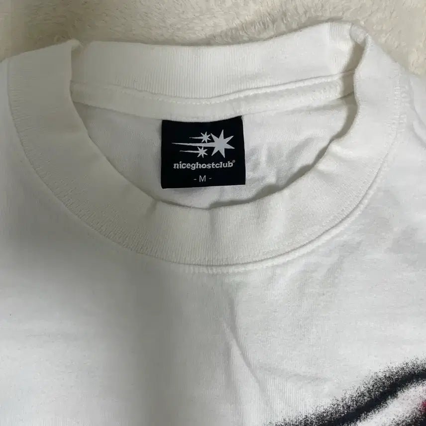 [BUNJANG] Nice Ghost Club Big Ribbon T-shirt / 나이스고스트클럽 big ribbon big big tee[white]