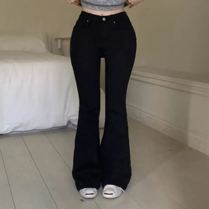 [BUNJANG] Hinnic Bootcut Long Pants Black L / 히니크 부츠컷 롱 팬츠 블랙 L