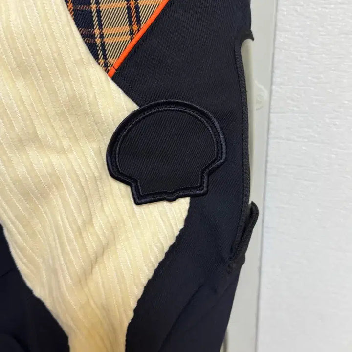 [BUNJANG] Customellow Check Patchwork Jacket / 커스텀멜로우 체크 배색 패치 자켓 48/10