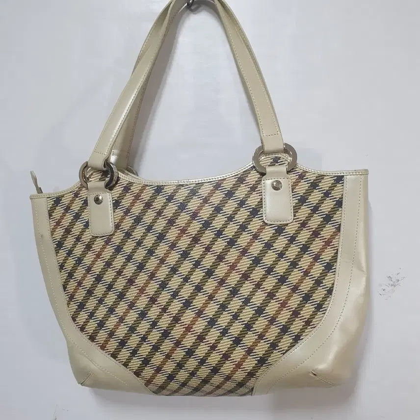 [BUNJANG] Daks Check Pattern Tote Bag / 닥스 체크 패턴 토트백