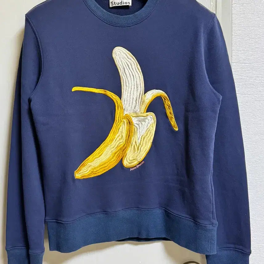 [BUNJANG] Acne Studios Banana Sweatshirt Navy / 아크네 스튜디오 바나나 맨투맨 네이비