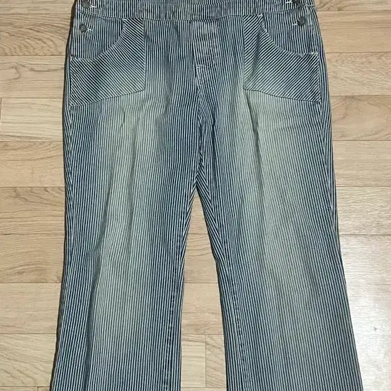 [BUNJANG] Stripe Suspender Pants / 스트라이프 멜빵 바지